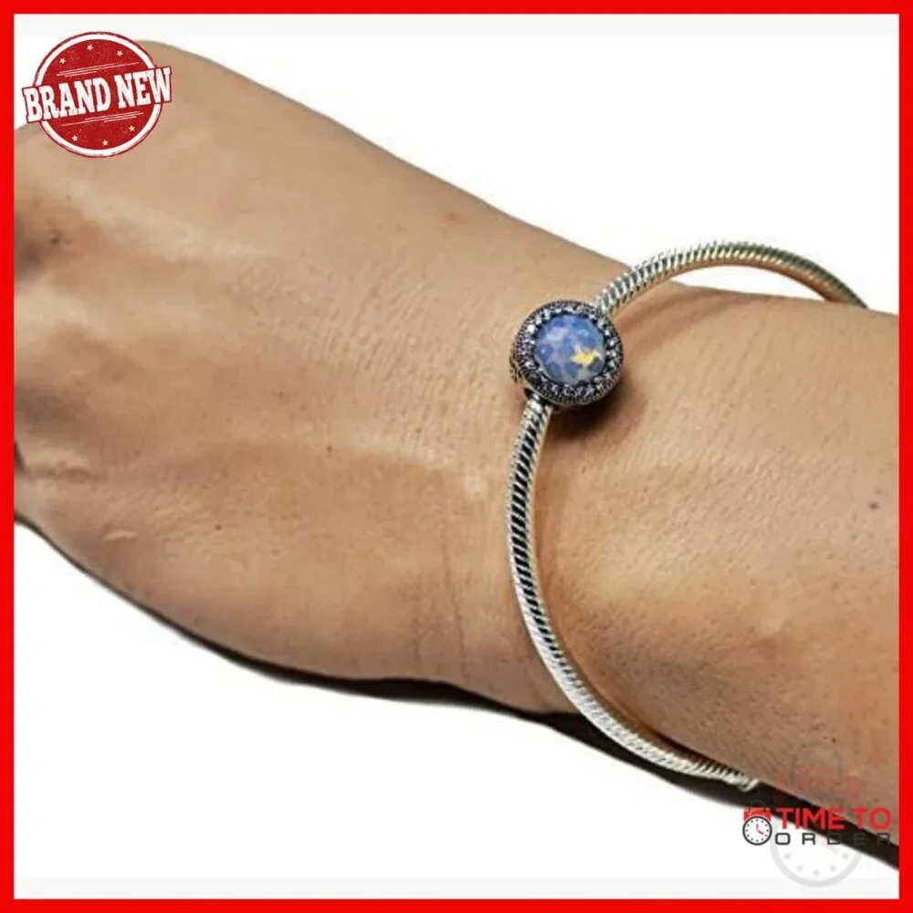 Adjustable Sterling Silver Snake Chain Charm Bracelet, Pandora Compatible